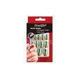 Glitter Gradient Metallic Fake Nails Fashionable Artist Nail Cover Green / Gold thumbnail-1