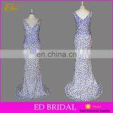 Gorgeous V Neckline Sleeveless Sheath Heavy Beaded Made In China Evening Dresses