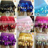 Bestdance Belly Dance Danse Orientale Danse du Ventre Ceinture Orientale Sequins Foulard Sequin Performance Sash Hip Scarfs thumbnail-2