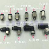 GOGO 10pcs a Lot High Quality Mini Type Fittings PC-C POC-C PL-C 4mm 6mm ,M3 M5 M6 M8 1/8"BSP Pneumatic Valve Micro Connectors thumbnail-2