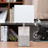 Creative Design Cuboid Pillar Vintage Embossed Luxury Table Light Custom White Desk Lamp for Home Decor