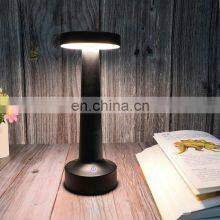Modern Hotel Style Energy Saving Table Lamp Aluminium USB Rechargeable Battery LED Cordless Restaurant Table Lamp For Dinner