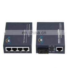 10/100/1000M 1 Fiber Port +1/4 RJ45 Port Gigabit RJ45 To Ethernet Fiber Media Converter thumbnail-2
