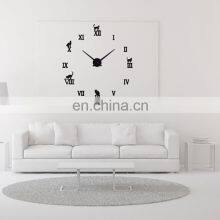 Removable 3d Diy Metal Wall Sticker Clock Home Office Room Art Decor Modern Decal thumbnail-5