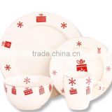 christmas 16pcs porcelain dinnerware with decalhot new product for 2015 christmas fine porcelain 16pcs chinaware