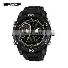 SANDA 795-1 Latest Water Resistant Analog Digital Silicone Watches Fashion Branded Wrist Watch thumbnail-3