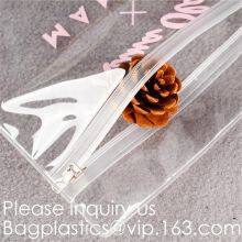 Cosmetic Makeup Bags, Frosted Promotional Frosted Makeup Cosmetic Bag Cloth Packaging With Slider Zip-Lock thumbnail-3