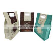 Factory Printing Dry Fruit Nuts Oatmeal 8 Side Gusset Bag With Handle Customized Packaging Flat Bottom Bag With Zipper thumbnail-2
