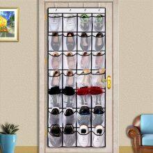 28 Pocket Over the Door Shoe Organzier Hanging Shoe Rack for Door Large Capacity Shoe Organizer Holder With 4 Metal Hooks thumbnail-4