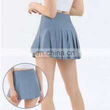 Blank Custom Logo With Shorts Two-in-one Mini Pleated Tennis Skirt Sexy Women Golf Baseball Wear Gym Skirt thumbnail-1