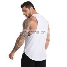 Men's Custom Logo Cotton Sleeveless Shirt Gym Fitness Relaxed Basketball Wear Tank Top Workout Running Training Sports Vest thumbnail-5