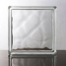 Popular Decoration 190*190*80mm Decorative Cloudy Crystal Side in Colored Glass Block Brick thumbnail-3