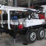 Hot sales and High Efficiency ! HF150T Trailer Water Well Drilling Machine Working with Air Compressor