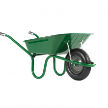 Solid Tire Wheelbarrow for Concrete Mixing - Heavy Gauge Steel & 100L Capacity thumbnail-3