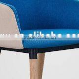 RCH-4195 Wood Frame Fabric Dining Chair Restaurant Armchair thumbnail-4