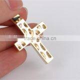 Large Hip Hop 925 Sterling Silver Handmade Cross Pendant Jewelry Wholesale thumbnail-2