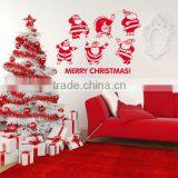 [Alforever]Fred Claus and Santa Vinyl Red Wall Decals thumbnail-1