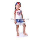 4th of July Baby Outfit Independence Day White Tank Top Lace Ruffle Short Girls S thumbnail-1