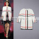 2014 Latest Designer Wholesale From Factory Novelty Style 3/4 Sleeve O-Neck Woman Winter Coats