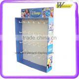 Floor Standing With Plastic Hook Cardboard Display Stand for Accessories