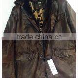 Man PU Leather Jacket Suit for Spring or Winter Garment Stock Lot With Cheap Price - 1036 thumbnail-1