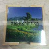 Sublimation Ceramic Stone Coaster With Wooden Tray