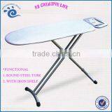 Height Adjustable Ironing Board Round Tube Metal Mesh Ironing Table