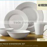 Whosale 40pcs Embossed Fine Porcelain Dinner Set thumbnail-1