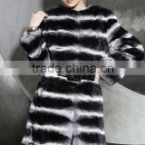 Rex14047 Newest Fashion Rex Rabbit Skin Coat Chinchilla Color thumbnail-1