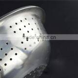 Hot Selling Kitchenware Pure Color Multifunctional Stainless Steel Strainer Bowl thumbnail-3