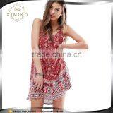 2016 China Wholesale Vintage Summer Latest Chiffon Swing Dress With Print In Latest Designs thumbnail-1