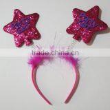 Funny Cosplay Party Dress Up Plush Fluffy stars fabric Hairband