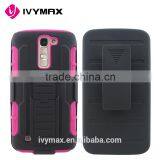 For LG K7 Case, Tribute 5 Case Super Rugged Impact Armor Hybrid Kickstand Cover With Belt Clip Holster Case