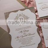 Ornate Shape Fancy Package Letterpress Wedding Invitations