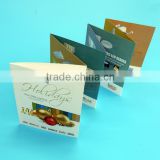 Booklet printing with gold stamping trifold double glossy lamination small brochure