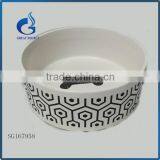 Nice Decal White Ceramic Pet Food Bowl Dog Bowls
