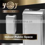 High Quality Stainless Square Dustbin Design Public Dustbin