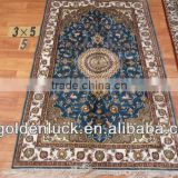 3x5ft Spun Silk Handmade Mosque Prayer Carpet