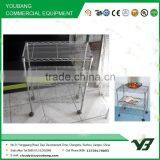2015 Hot Sell NSF 50KGS 30x14 Inch 3 Layer Silver Powder Light Duty Home Use Metal Storage Shelf With Wheels (YB-WS028) thumbnail-1