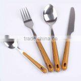 Stainelss Steel Wooden Fulltang Cutlery