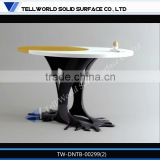 Comfortable to Touch Home Using Acrylic Dining Table