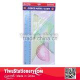 30CM Colorful Drawing Ruler Set 4pcs Geometry Set