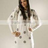 Ladies Wool Print Round Neck Sweater