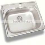 60x50 Linen Stainless Steel Kitchen Sink (DE146)