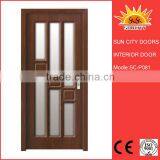 New style PVC Door Leaf With Glass SC-P081