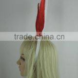 Red Satin Long Rabbit Ears Headdress Halloween Props Party Headwear thumbnail-3
