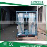 Aluminum Alloy Double Mast Hydraulic Cylinder Indoor Maintenance Aerial Working Platform