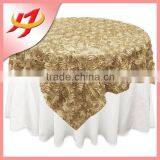 Wedding Decorative Satin Rosette Table Cover Round Table Overlay thumbnail-4