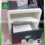 With drawers leather side tables/modern nightstand bedside table