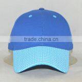 Guangzhou Hat Factory Professional Custom 6 Panel / 100% Cotton/blue/brim Printing/baseball Cap
